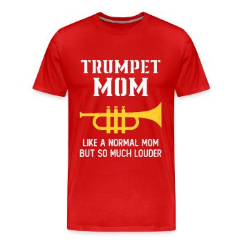 Mama Trompeter Humor Geschenk Frau - Männer Premium Bio T-Shirt - Rot - Vorne - Damien (186cm)
