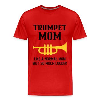 Mama Trompeter Humor Geschenk Frau - Männer Premium Bio T-Shirt - Rot - Vorne - Damien (186cm)