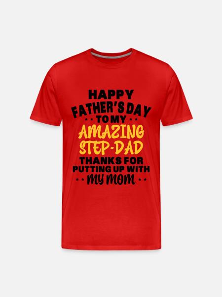 Tillykke med fars dag Fars dag Fars dag - Herre Premium T-shirt økologisk - rød