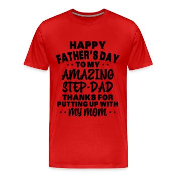 Happy Father's Day Father-in-law Father's Day - Men's Premium Organic T-Shirt - red - Front - Damien (186cm)