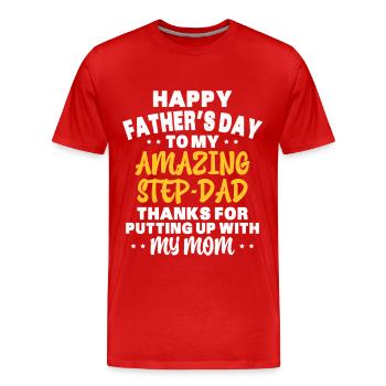 Happy Father's Day Father-in-law Father's Day - Men's Premium Organic T-Shirt - red - Front - Damien (186cm)