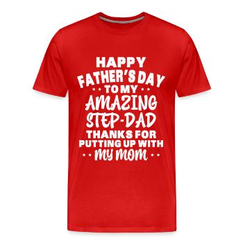Happy Father's Day Father-in-Law Father's Day - Men's Premium Organic T-Shirt - red - Front - Damien (186cm)