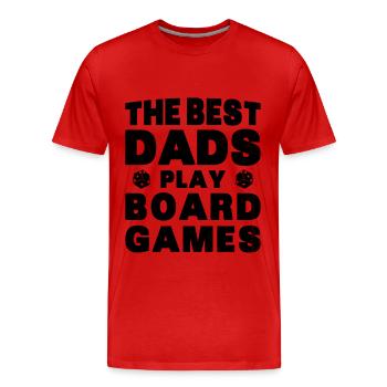 Meilleurs Pères Jouent Jeux de Plateau Cadeau - T-shirt bio Premium Homme - rouge - Devant - Damien (186cm)