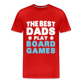 Meilleurs Pères Jouent Jeux de Plateau Cadeau - T-shirt bio Premium Homme - rouge - Devant - Damien (186cm)
