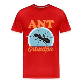 Ameisen Grandpa Ameisenfarm Formicarium Geschenk - Männer Premium Bio T-Shirt - Rot - Vorne - Damien (186cm)