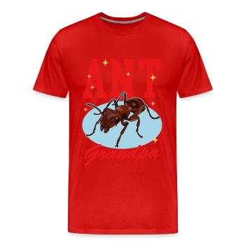 Ants Grandpa Formicarium Ant Farm Gift - Men's Premium Organic T-Shirt - red - Front - Damien (186cm)
