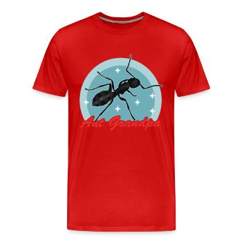 Ants Grandpa Ant Breeding Ant Farm Gift - Men's Premium Organic T-Shirt - red - Front - Damien (186cm)
