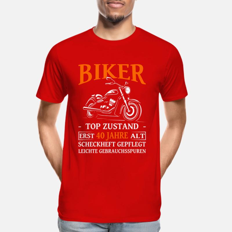 Motorradfahrer & Biker 40. Geburtstag Männer Premium Bio T-Shirt