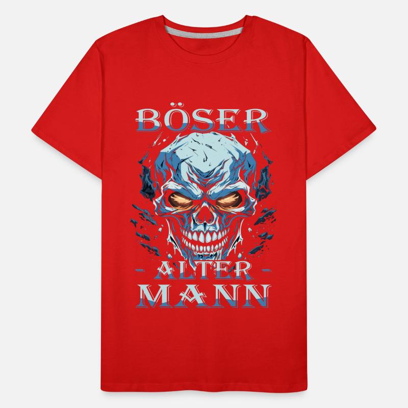 Böser alter Mann - Biker Opa | Motorradfahrer Männer Premium Bio T-Shirt