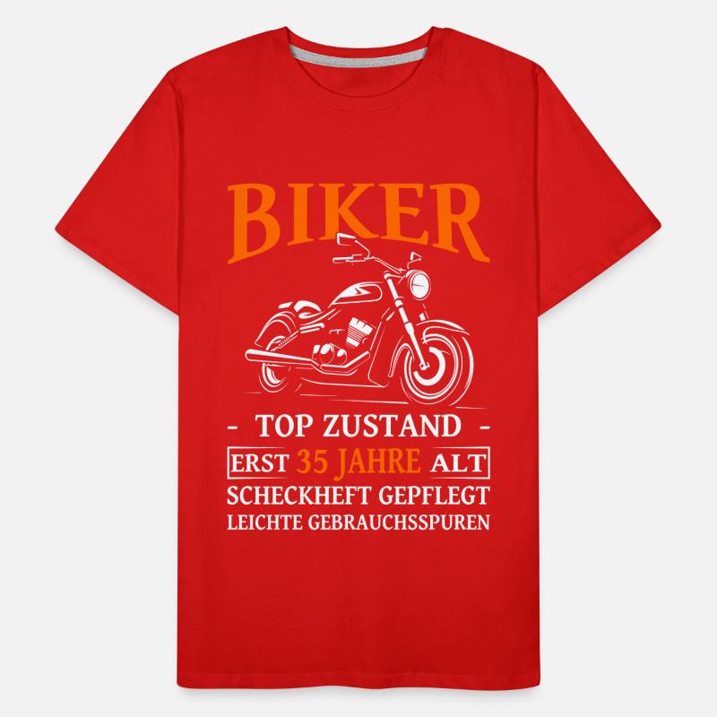 Motorradfahrer & Biker 35. Geburtstag Männer Premium Bio T-Shirt