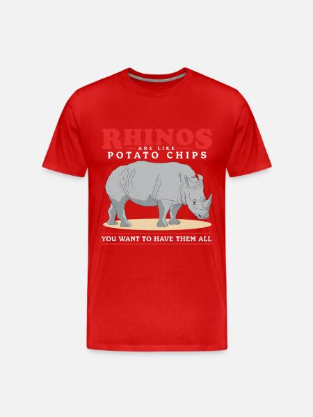 Rhinoceros Rhinoceros Rhinos Gift - Men's Premium Organic T-Shirt - red