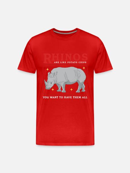 Rhinoceros Rhinoceros Rhinoceros Gift - Men's Premium Organic T-Shirt - red