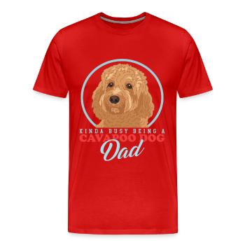 Cavapoo Dad Dog Dog Owner Cavoodle Gift - Men's Premium Organic T-Shirt - red - Front - Damien (186cm)