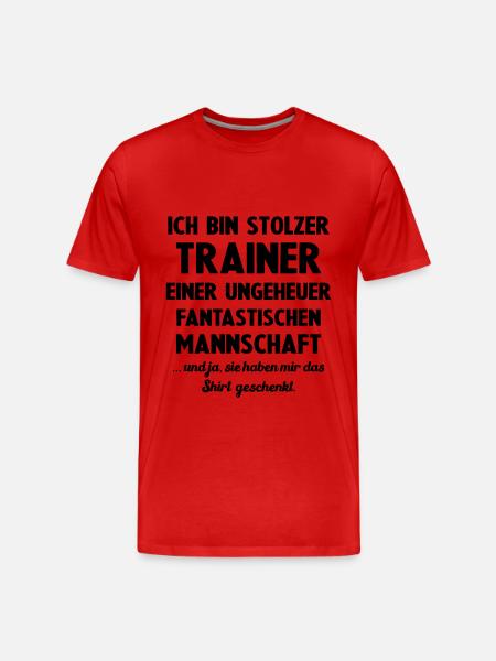 Lustiges Trainer Geschenk - Männer Premium Bio T-Shirt - Rot