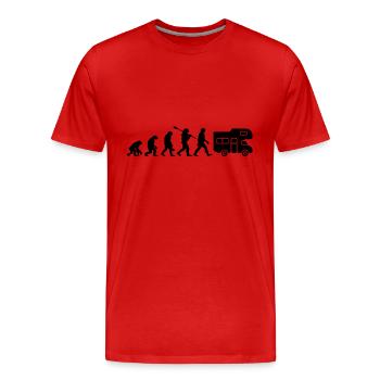 Entwicklung von Wohnmobilen - Männer Premium Bio T-Shirt - Rot - Vorne - Damien (186cm)