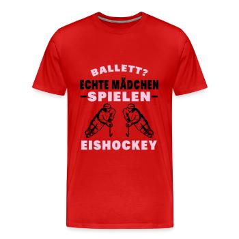 Eishockey Eishockey Sprüche Geschenk - Männer Premium Bio T-Shirt - Rot - Vorne - Damien (186cm)