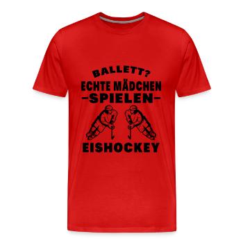 Eishockey Eishockey Sprüche Geschenk - Männer Premium Bio T-Shirt - Rot - Vorne - Damien (186cm)