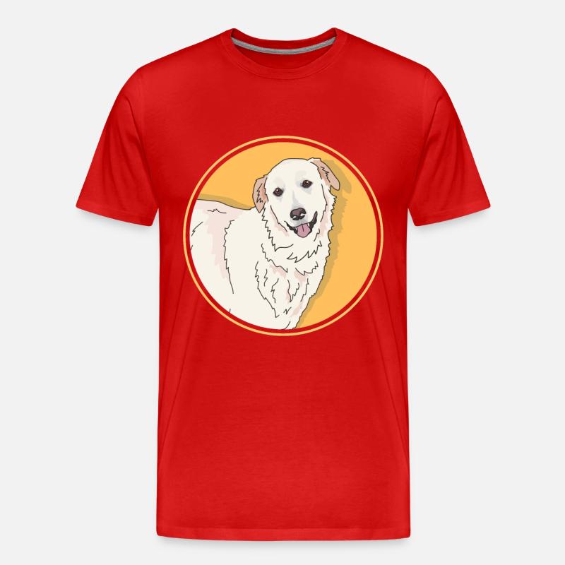 Pyrenäenberghund Hunde Hundebesitzer Geschenk - Männer Premium Bio T-Shirt - Rot