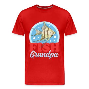 Aquarium Aquaristics Aquarist Grandpa Gift - Men's Premium Organic T-Shirt - red - Front - Damien (186cm)