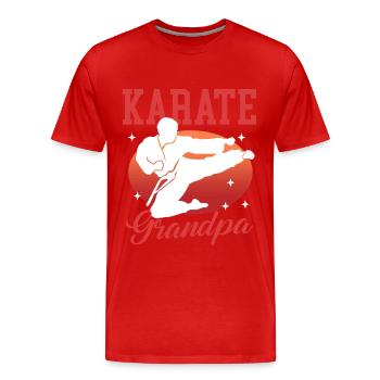 Karate Grandpa Martial Arts Martial Arts Gift - Men's Premium Organic T-Shirt - red - Front - Damien (186cm)