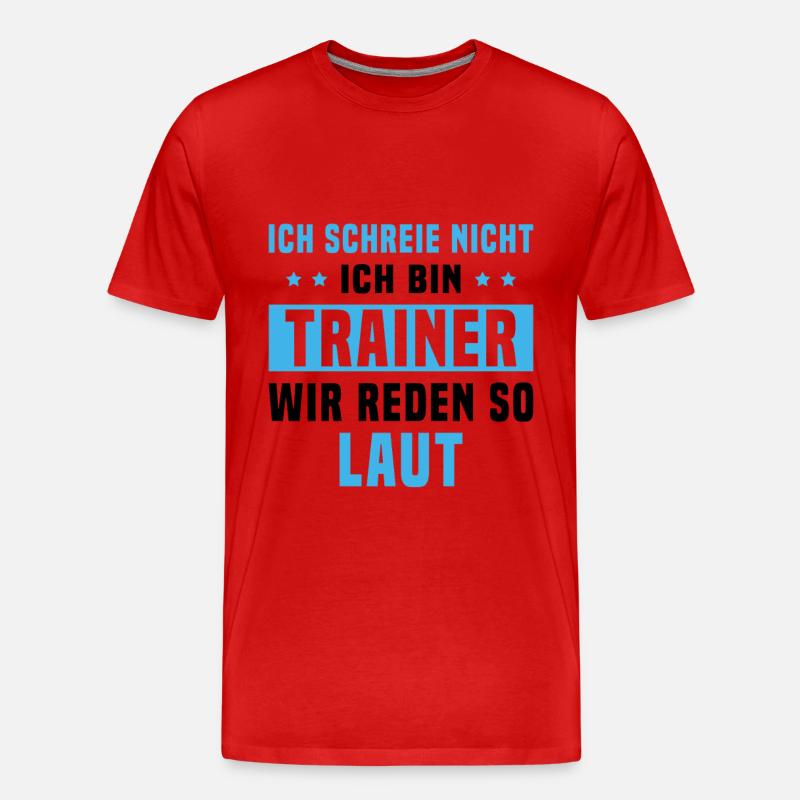 Männertrainer Geschenkidee Trainer Geschenk - Männer Premium Bio T-Shirt - Rot