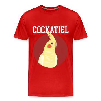 Parakeet Dad | Bird Bird Owner Gift - Men's Premium Organic T-Shirt - red - Front - Damien (186cm)