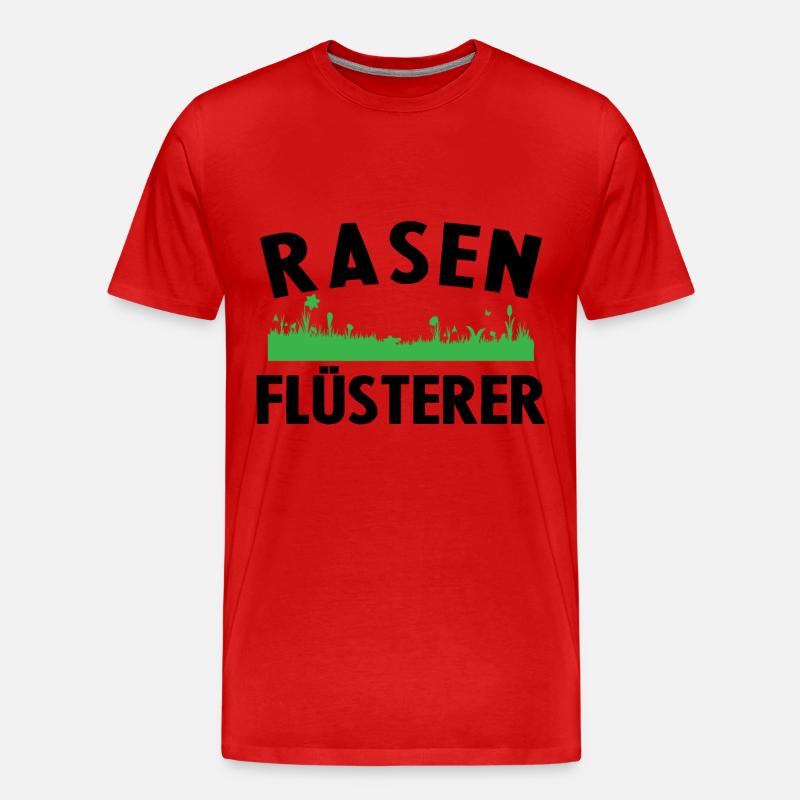 Rasenflüsterer Lustige Gärtner Geschenkidee Garten - Männer Premium Bio T-Shirt - Rot