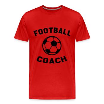Football Coach | Gift football coach coach - Men's Premium Organic T-Shirt - red - Front - Damien (186cm)