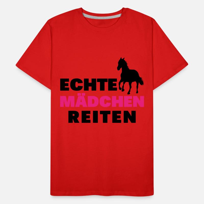 Echte mädchen reiten Männer Premium Bio T-Shirt