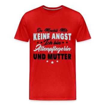 Altenpflegerin Süß Pflegerin Altersheim Geschenk - Männer Premium Bio T-Shirt - Rot - Vorne - Damien (186cm)