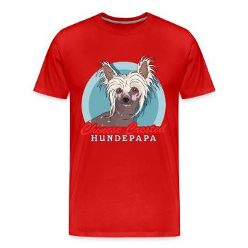 Chien à crête chinois Daddy Crested Dog Cadeau - T-shirt bio Premium Homme - rouge - Devant - Damien (186cm)