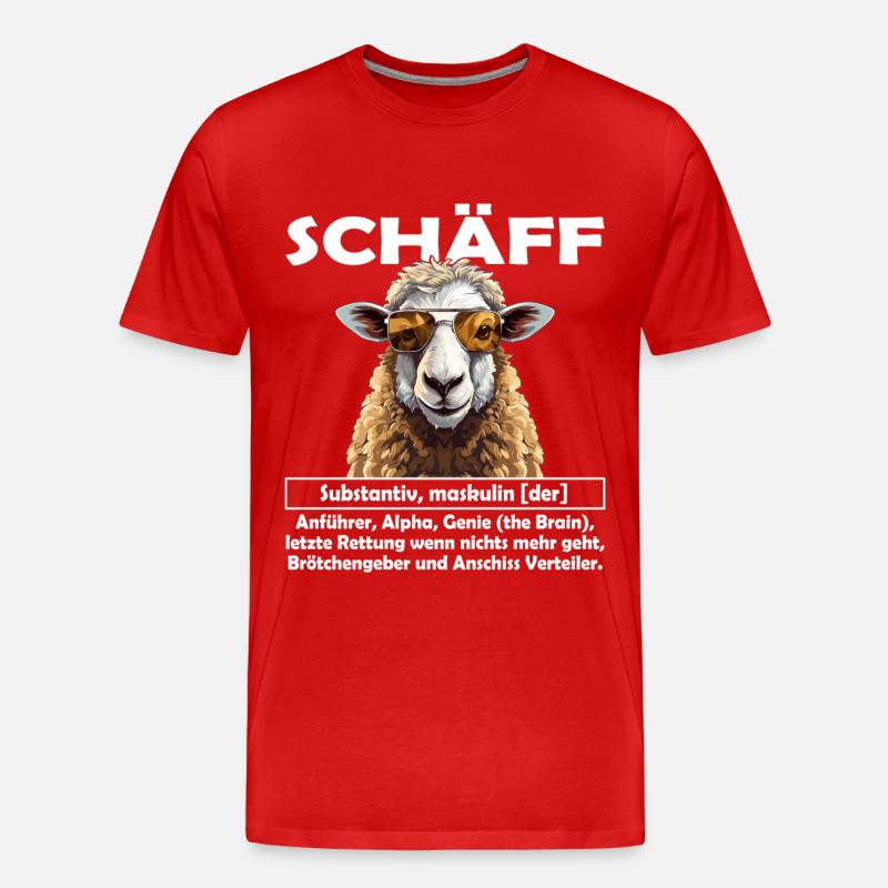 Schäff | Chef | Teamleiter| Abteilungsleiter - Männer Premium Bio T-Shirt - Rot