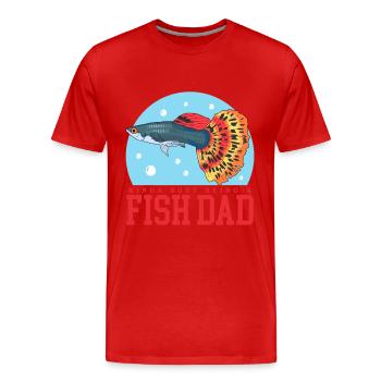 Aquarium Aquarist Fish Dad Aquaristics Gift - Men's Premium Organic T-Shirt - red - Front - Damien (186cm)
