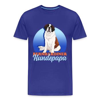 Bernhardiner Hundepapa St. Bernhardshund Geschenk - Männer Premium Bio T-Shirt - Königsblau - Vorne - Damien (186cm)