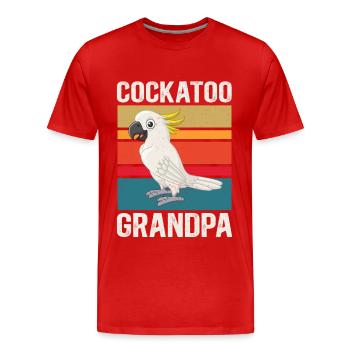 Kakadu Opa Papageien Kakadus Geschenk - Männer Premium Bio T-Shirt - Rot - Vorne - Damien (186cm)