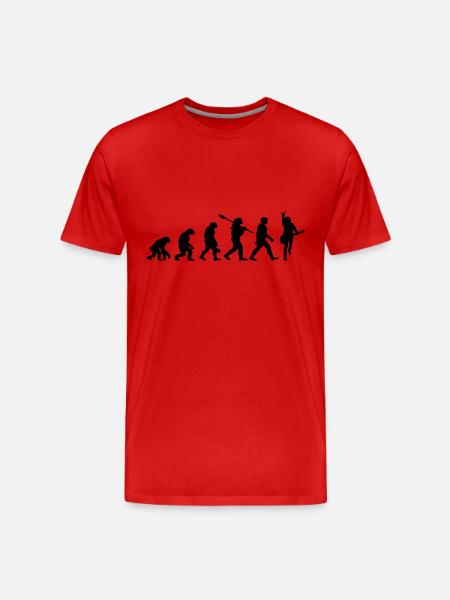 Rock'n'Roll Evolution for Musicians - Men's Premium Organic T-Shirt - red