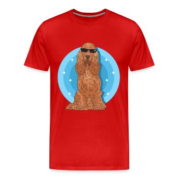 Cocker Spaniel Dogs Cocker Spaniel Gift - Men's Premium Organic T-Shirt - red - Front - Damien (186cm)