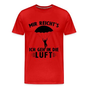 Mir reichts ich geh in die luft - Männer Premium Bio T-Shirt - Rot - Vorne - Damien (186cm)