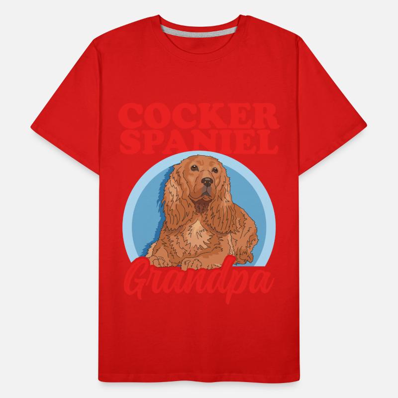 Cocker Spaniel Opa Hunde Cockerspaniel Geschenk Männer Premium Bio T-Shirt