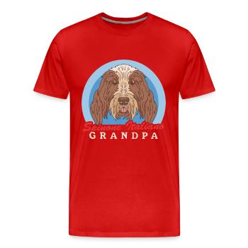 Spinone Italiano Opa italienischer Hund Geschenk - Männer Premium Bio T-Shirt - Rot - Vorne - Damien (186cm)