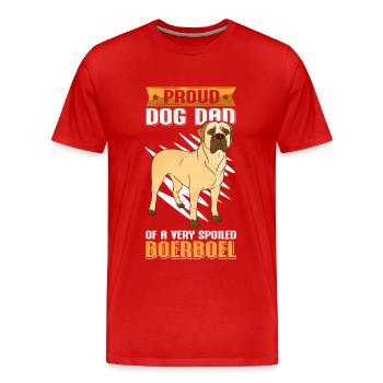 Boerboel Dad Hunde Hundebesitzer Geschenk - Männer Premium Bio T-Shirt - Rot - Vorne - Damien (186cm)