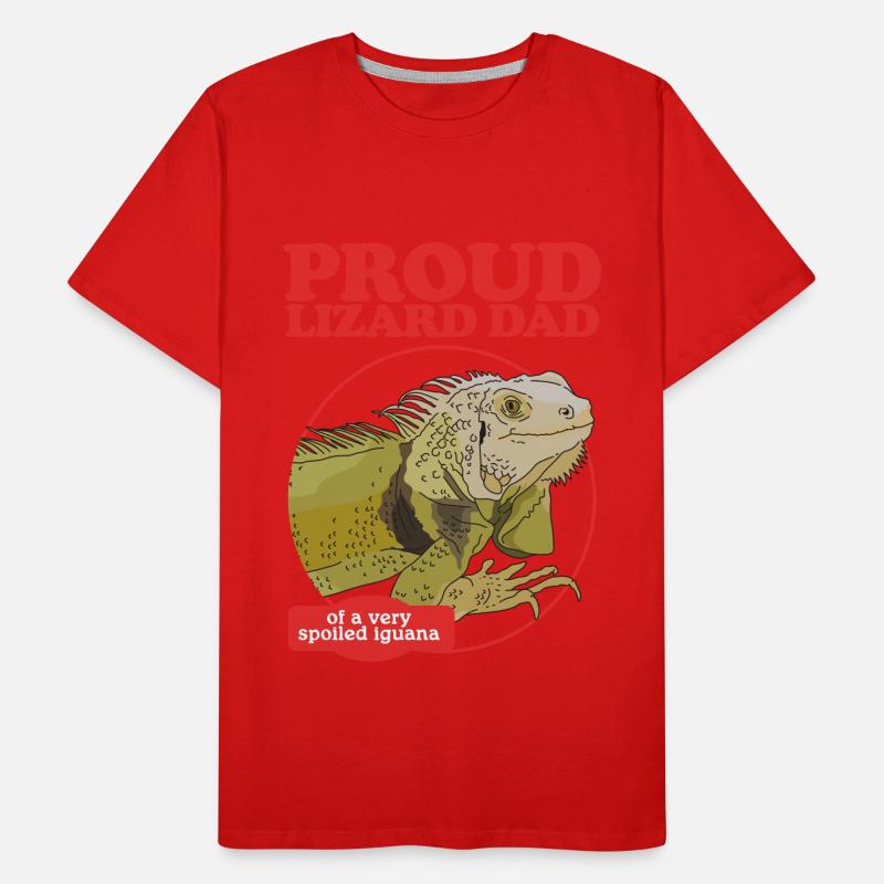 Leguan Dad Reptilien Eidechse Leguane Geschenk Männer Premium Bio T-Shirt