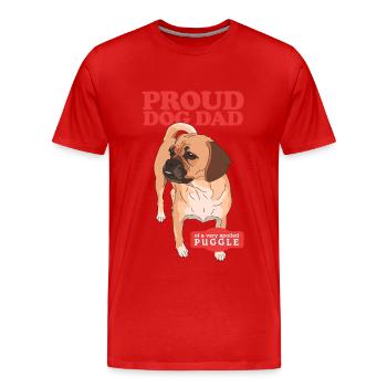 Puggle Dad Dog Owner Dog Dad Gift - Men's Premium Organic T-Shirt - red - Front - Damien (186cm)