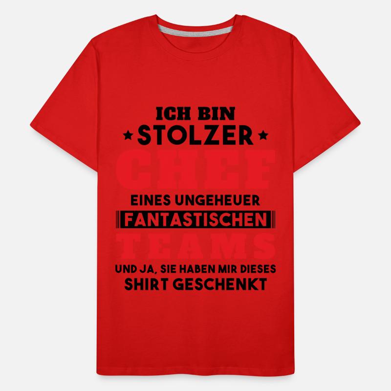 Ich bin Stolzer Chef Geschenkidee Männer Premium Bio T-Shirt