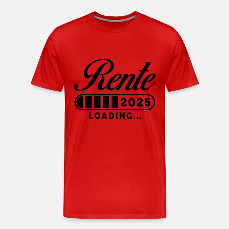 Rente 2025 Loading - Männer Premium Bio T-Shirt - Rot