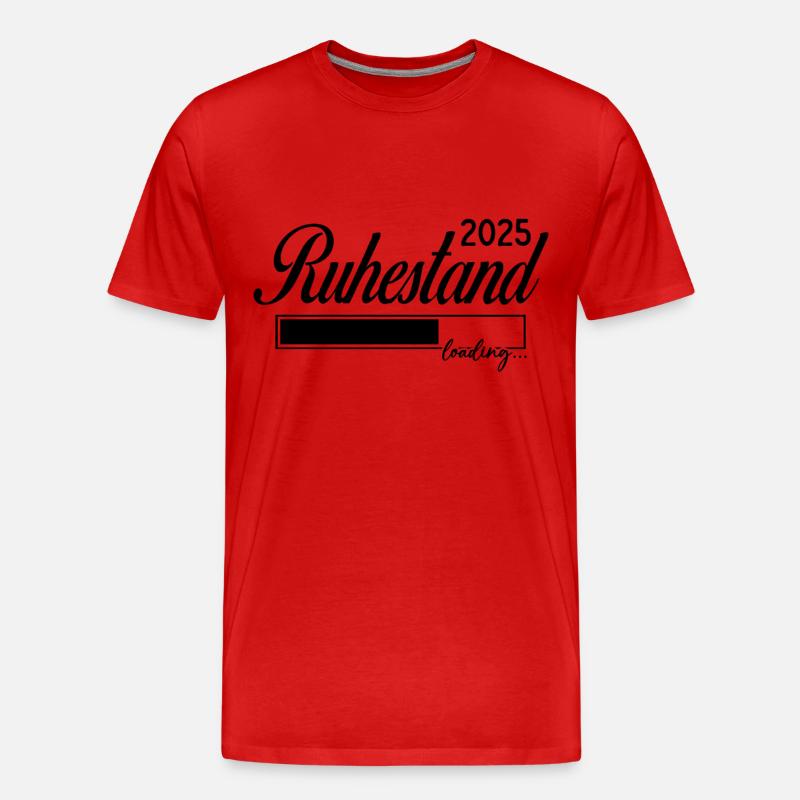 Ruhestand 2025 loading - Männer Premium Bio T-Shirt - Rot