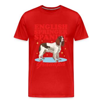 English Springer Spaniel Grandpa Dog Gift - Men's Premium Organic T-Shirt - red - Front - Damien (186cm)