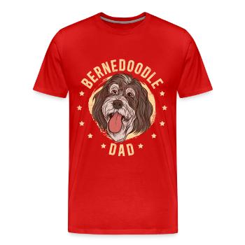 Bernedoodle Dad Dog Owner Dog Dad Gift - Men's Premium Organic T-Shirt - red - Front - Damien (186cm)