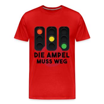 The traffic lights have to go - Men's Premium Organic T-Shirt - red - Front - Damien (186cm)