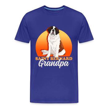 Bernhardiner Opa St. Bernhardshund Hund Geschenk - Männer Premium Bio T-Shirt - Königsblau - Vorne - Damien (186cm)